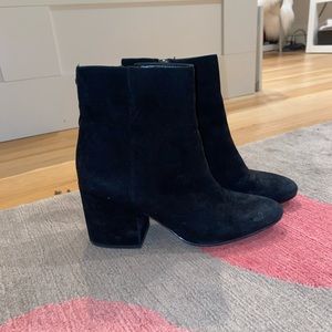 San Edelman black suede booties. Size 7.5.
